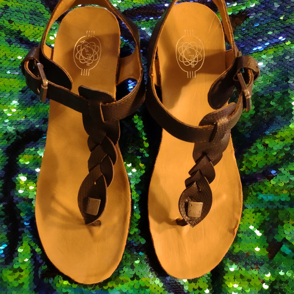 Hokus Pokus brown, heeled sandals, size 10